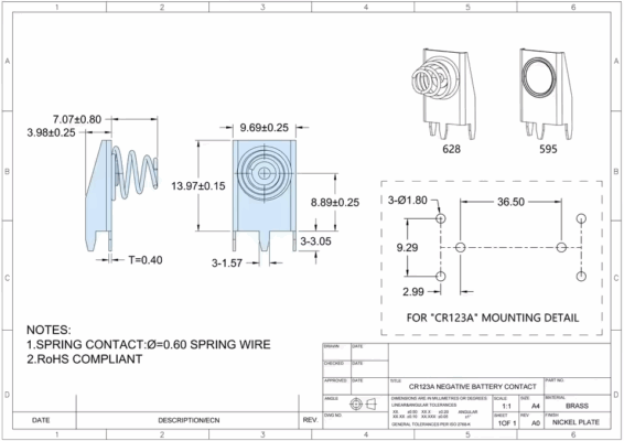 Negative Spring Battery Contact - PedalPCB.com